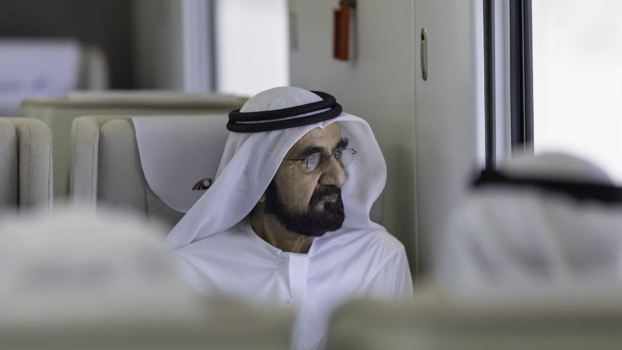 Sheikh Mohammed Rides Etihad Rail Passenger Train