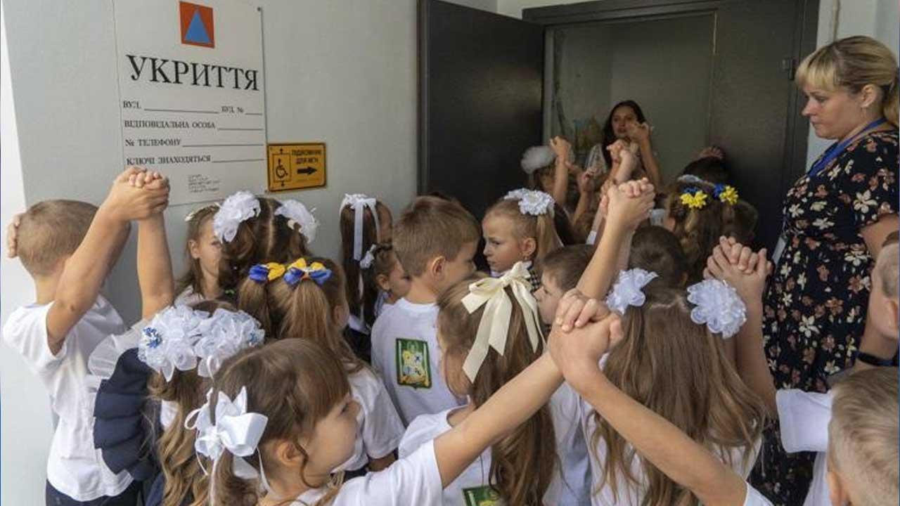 Ukrainian Students Start School Underground in Bobryk to Stay Safe Amid War