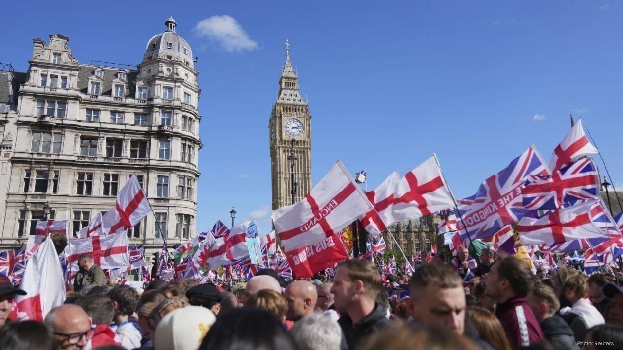 Huge Far-Right Rally in London Sparks Violence Musk Controversy