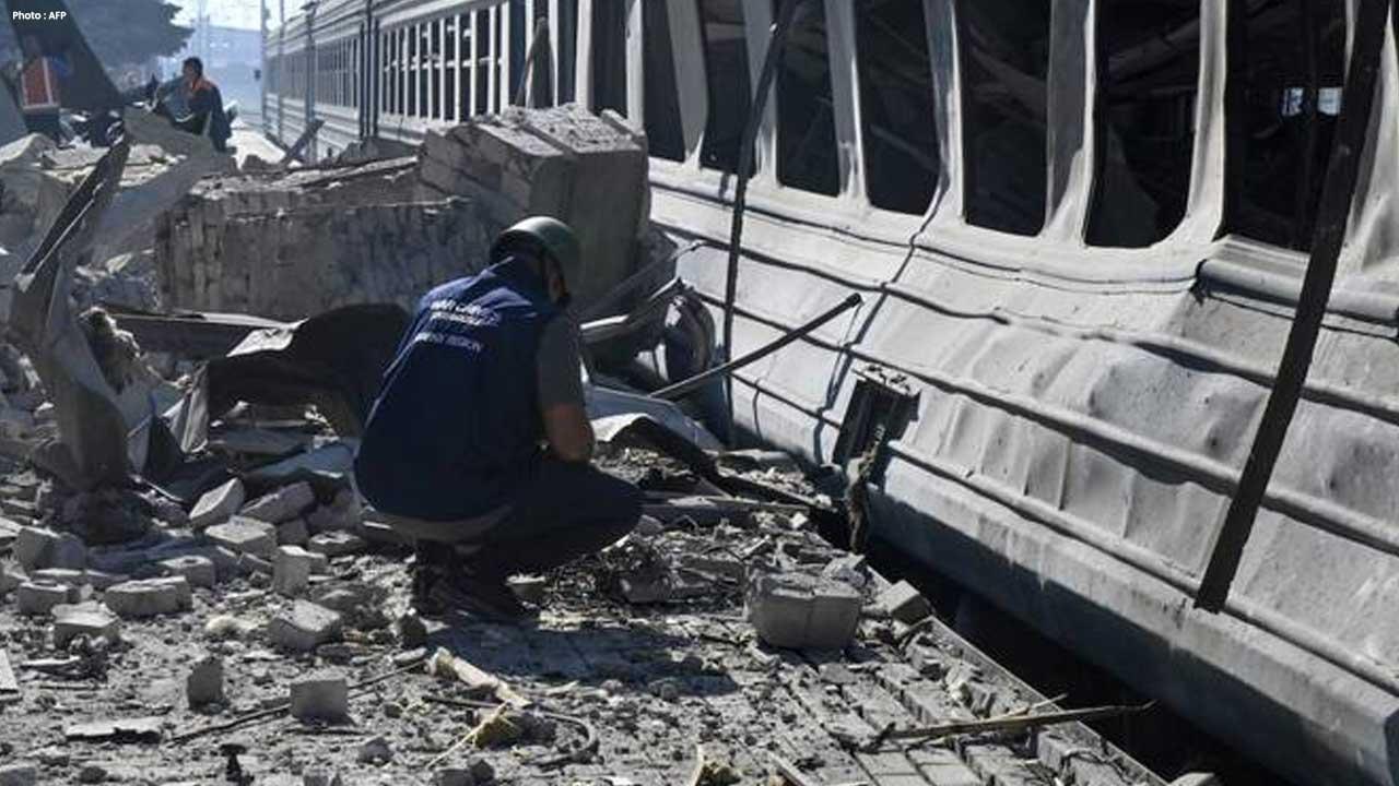Russian Drone Strike Hits Ukrainian Train Station, 30 Injured