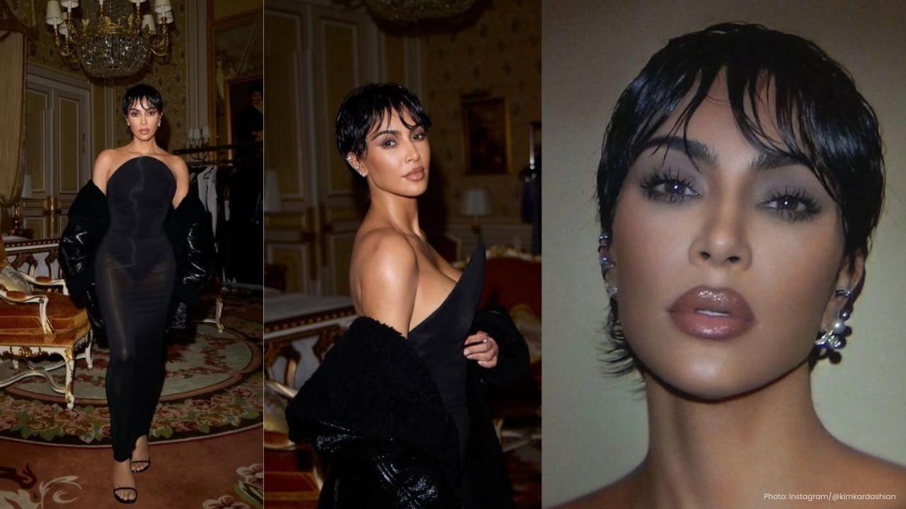 Kim Kardashian Stuns at Paris Fashion Week With Bold Pixie Haircut Kim Kardashian Stuns at Paris Fashion Week With Bold Pixie Haircut