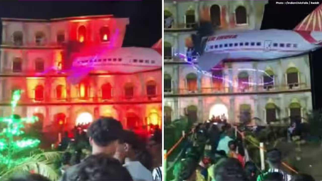 Kolkata Durga Puja Pandal Sparks Outrage Over Air India Crash Theme