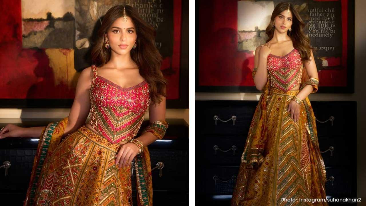 Suhana Khan Stuns in Bright Yellow Lehenga This Diwali 2025