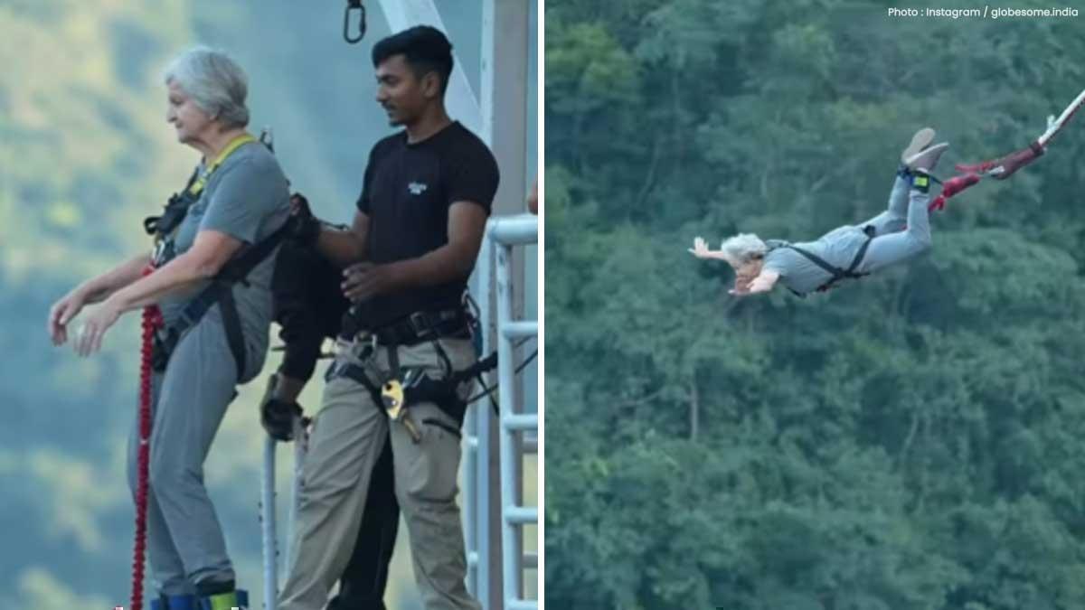 Viral Bungee Jump: 82-Year-Old Woman Shatters Age Norms in Rishikesh