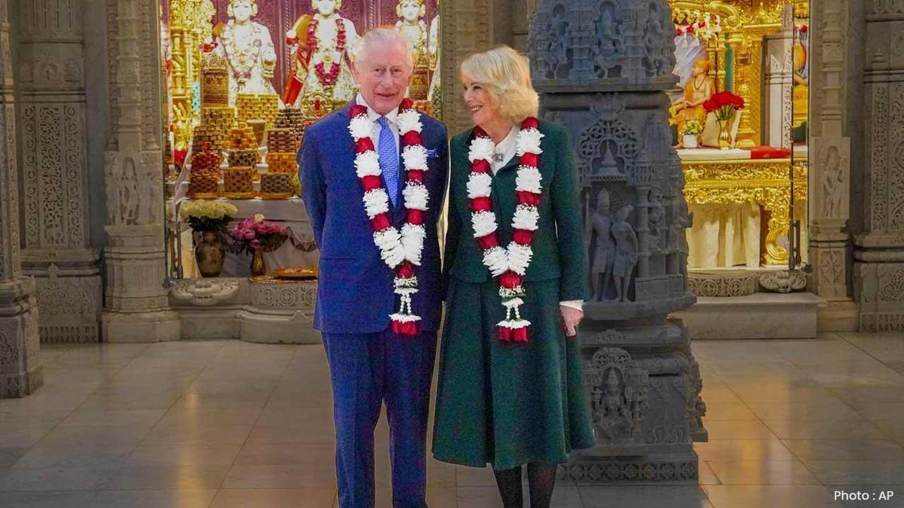 King Charles, Queen Camilla Visit London’s Neasden Temple