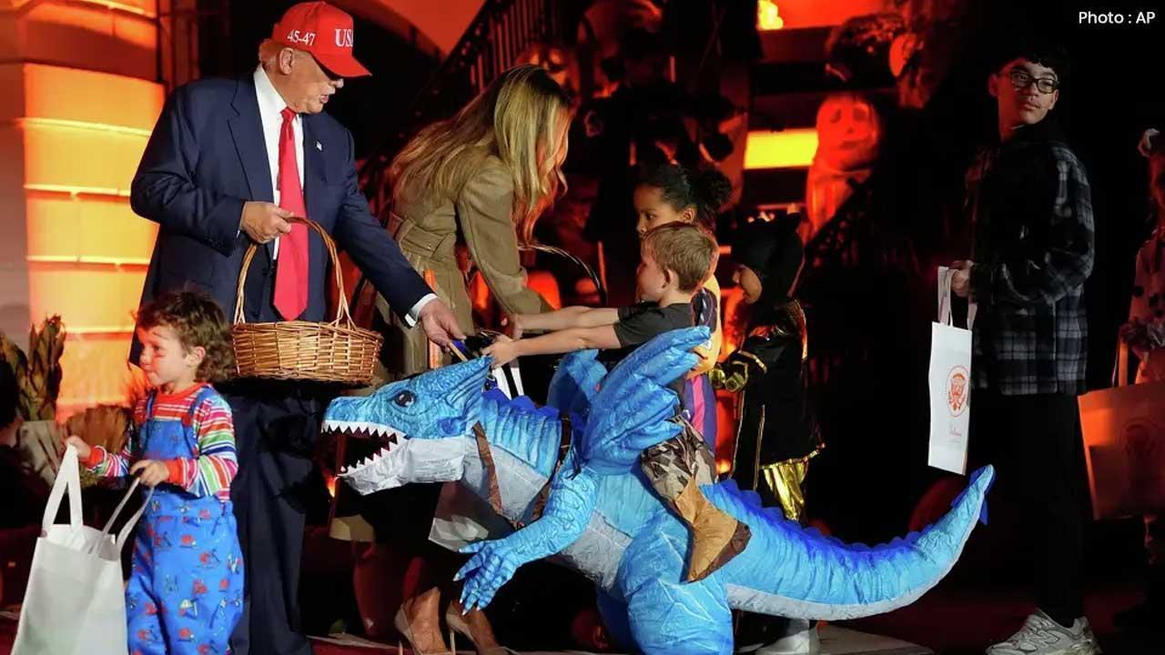 Trump Hosts White House Halloween Bash With Superheroes and Kids