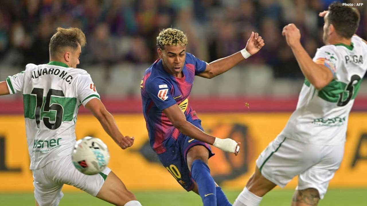 Barcelona Beat Elche 3-1 as Lamine Yamal, Ferran Torres and Rashford Shine