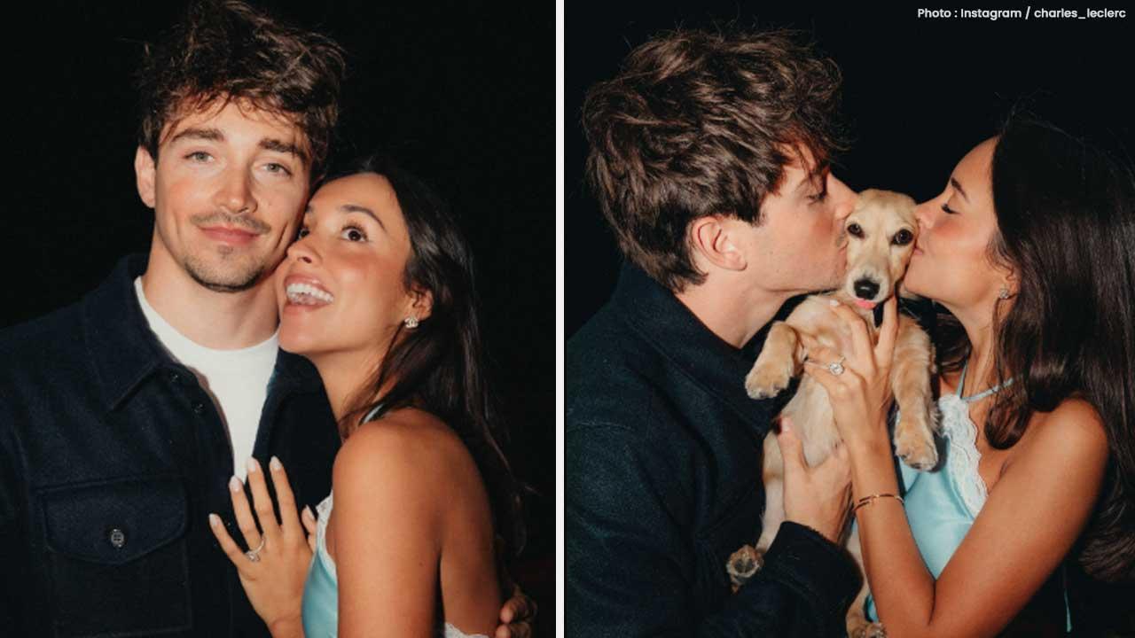 Charles Leclerc Engaged to Alexandra Saint Mleux in Adorable Proposal