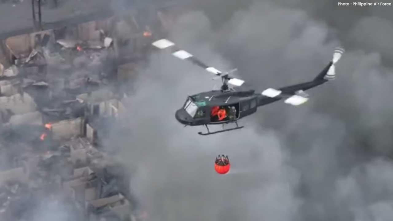 Military Huey Down in Mindanao During Kalmaegi Relief Mission