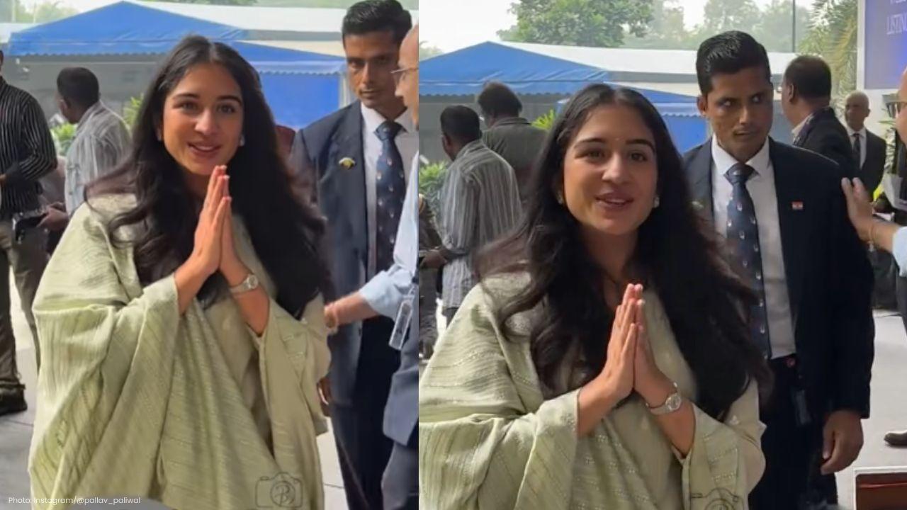 Radhika Merchant Exhibits Grace in a Mint-Green Suit