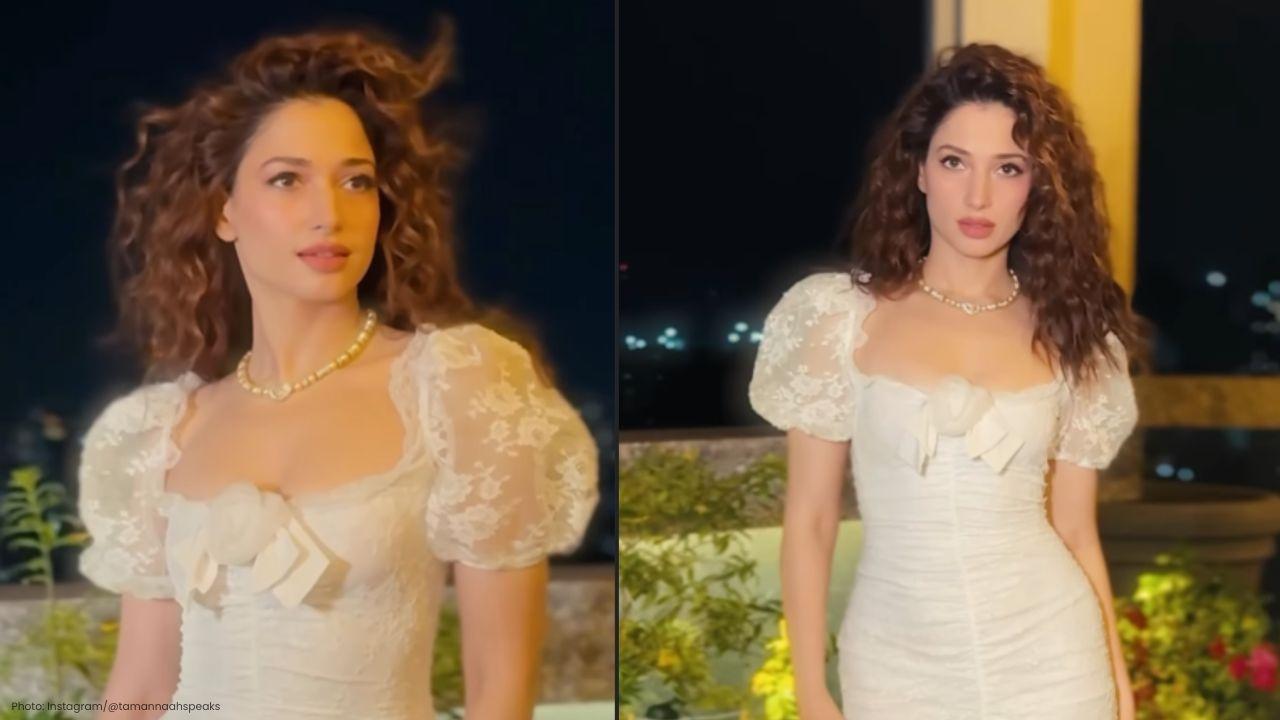 Tamannaah Bhatia Wows in Elegant White Lace Dress