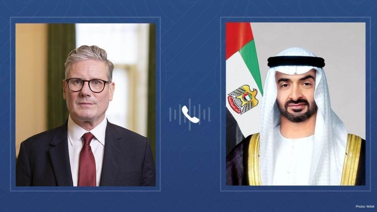 UAE President and UK Prime Minister Discuss Strengthening Ties and Regional Peace