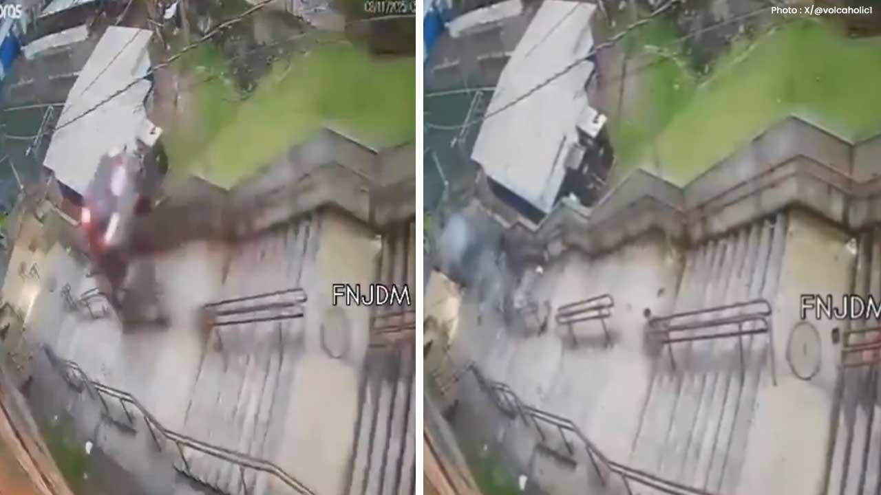 Brazilian Driver Miraculously Survives Car Plunge Down Stairs