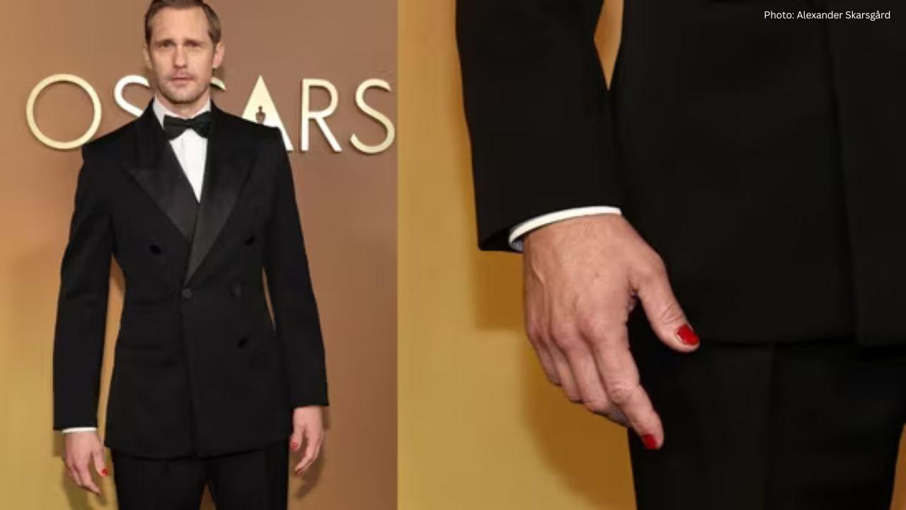 Alexander Skarsgård Dazzles with Red Nails at Governors Awards 2025