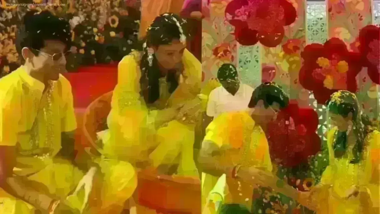 Vibrant Haldi Celebration for Palash Muchhal & Smriti Mandhana