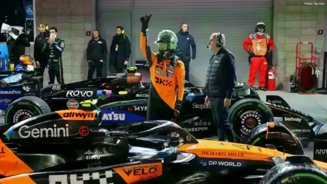 Norris Grabs Pole Position at Las Vegas GP Amid Rainy Conditions