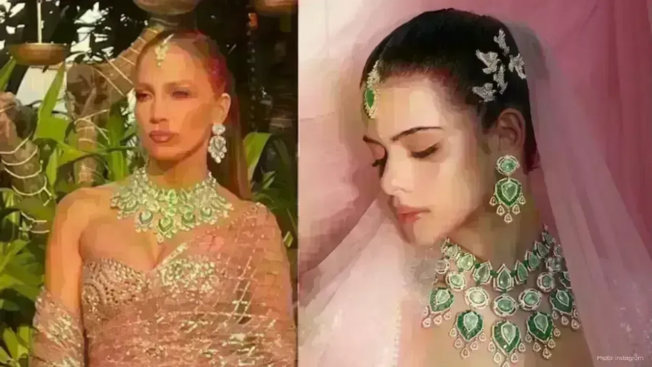 Jennifer Lopez Dazzles in Manish Malhotra Saree at Opulent Udaipur Wedding