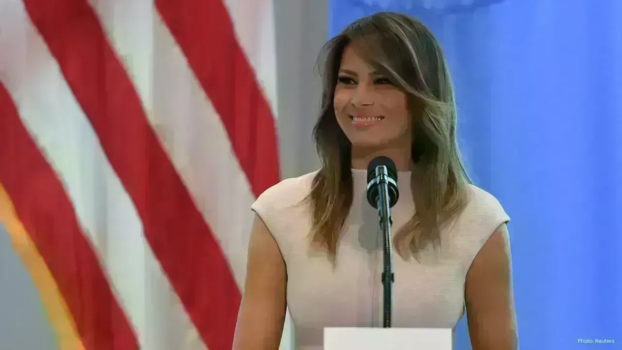 Melania Trump Presents Christmas Decorations at the White House