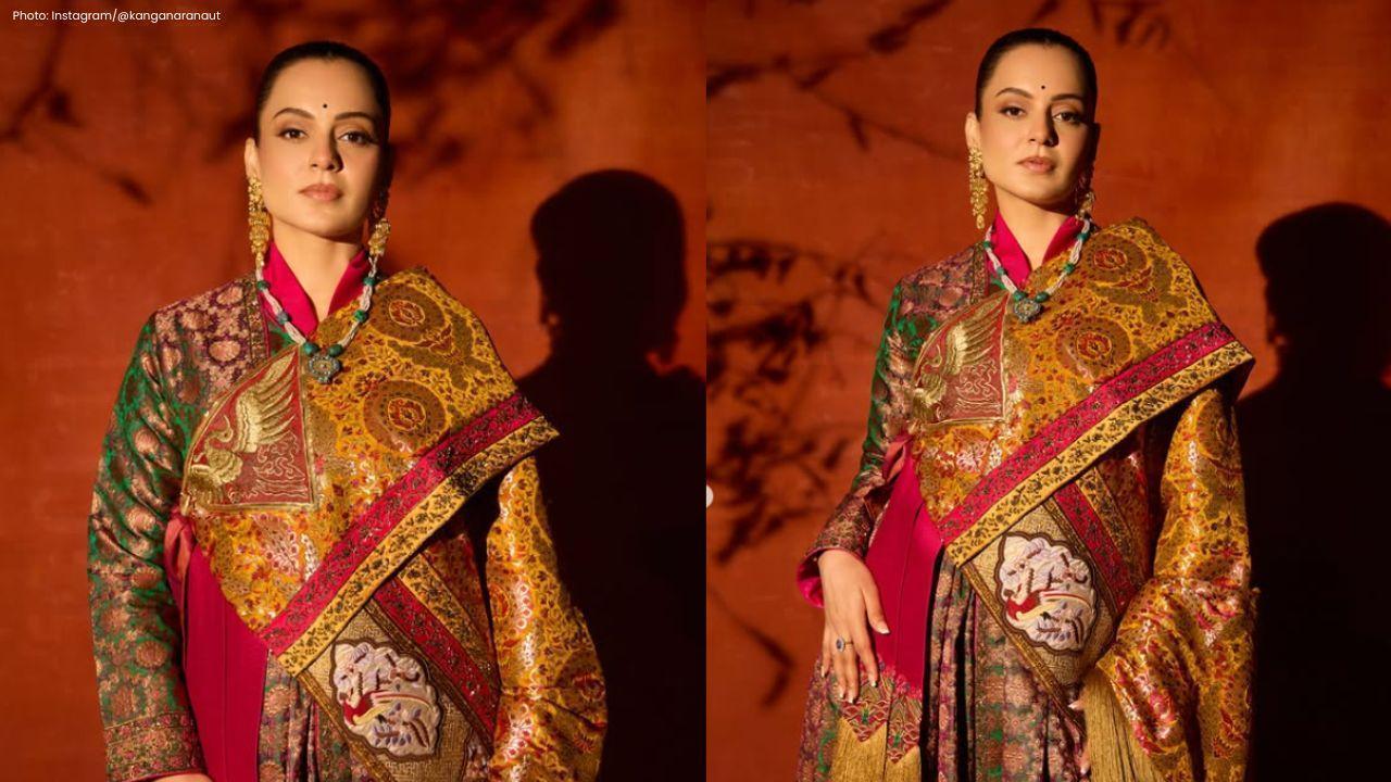 Kangana Ranaut Shines in Traditional Ladakhi Attire at Winter Wedding