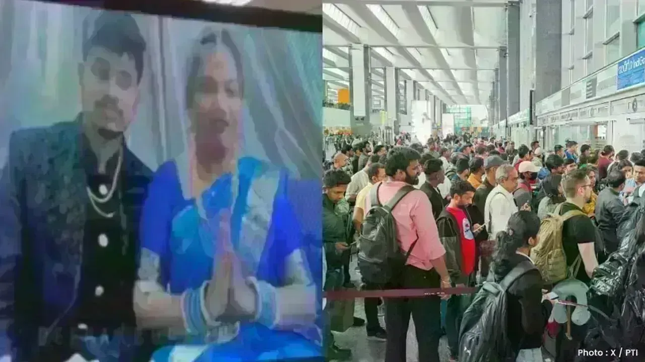 IndiGo Flight Chaos Newlyweds Attend Own Reception Online Amid Cancellations