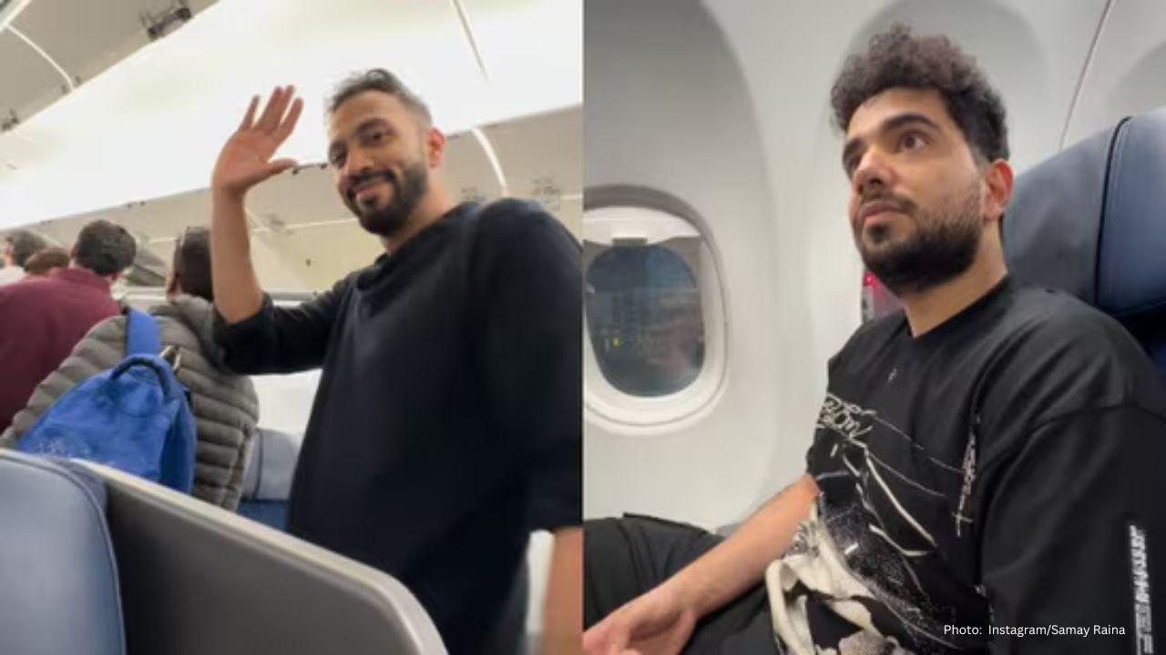 Samay Raina's Flight Encounter with Panoti Guy Ignites Laughter and Debate