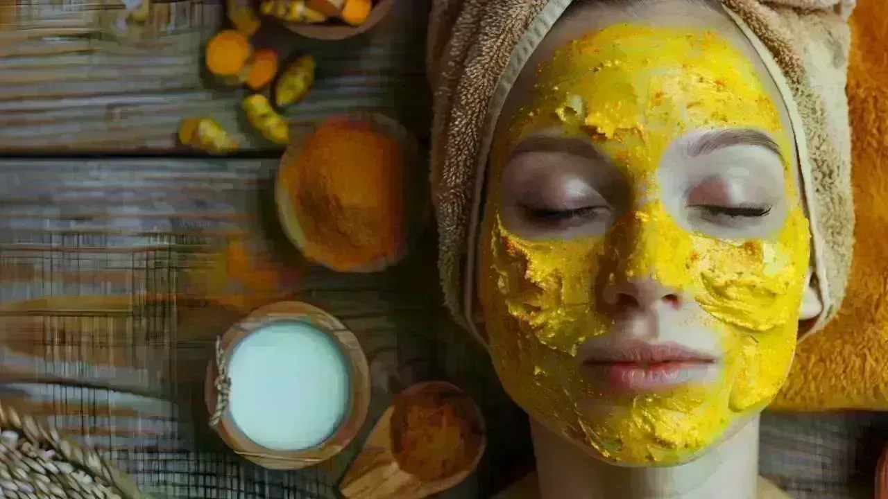 Nourishing Milk Cream and Turmeric Face Pack for Dry Skin