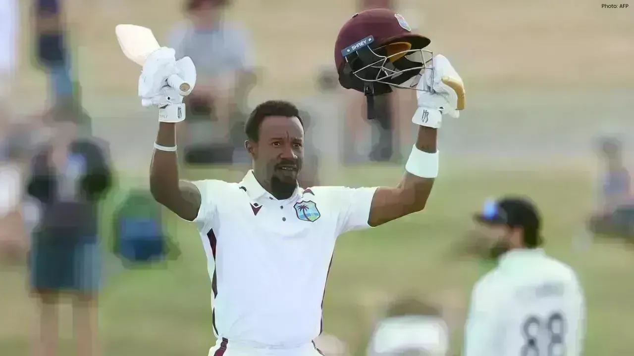 Kavem Hodge Hits His Second Test Century vs New Zealand