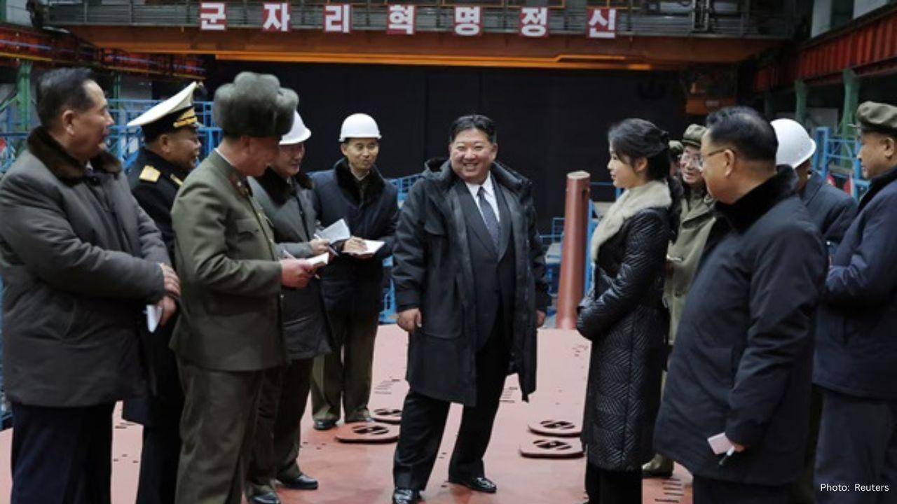 Kim Jong Un Inspects New Submarine Project and Missile Launch in North Korea