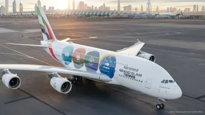 Emirates Launches Grand Slam Themed Airbus A380