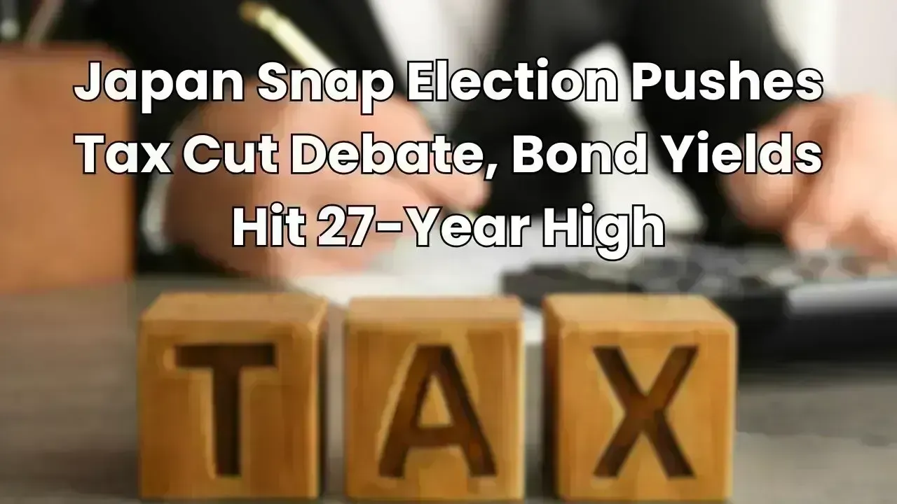 Japan Snap Election Pushes Tax Cut Debate, Bond Yields Hit 27-Year High