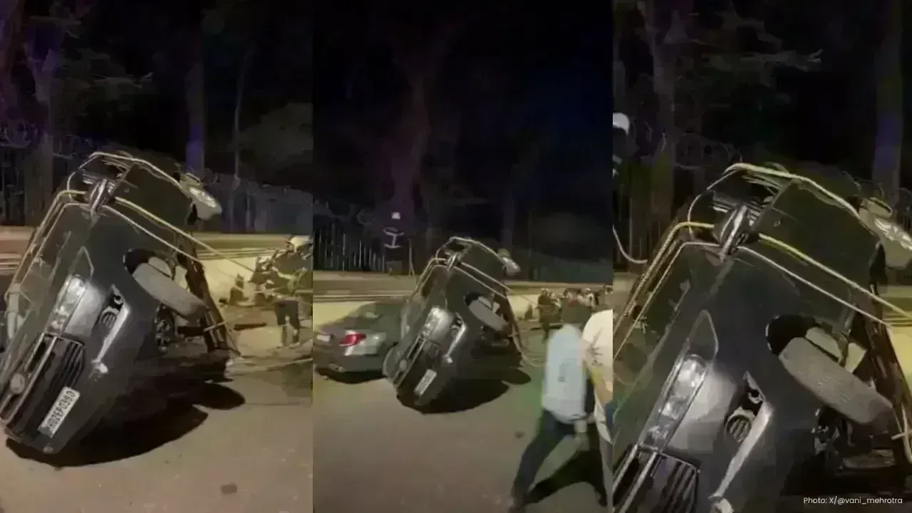 Akshay Kumar's Security Vehicle Flips in Mumbai Crash