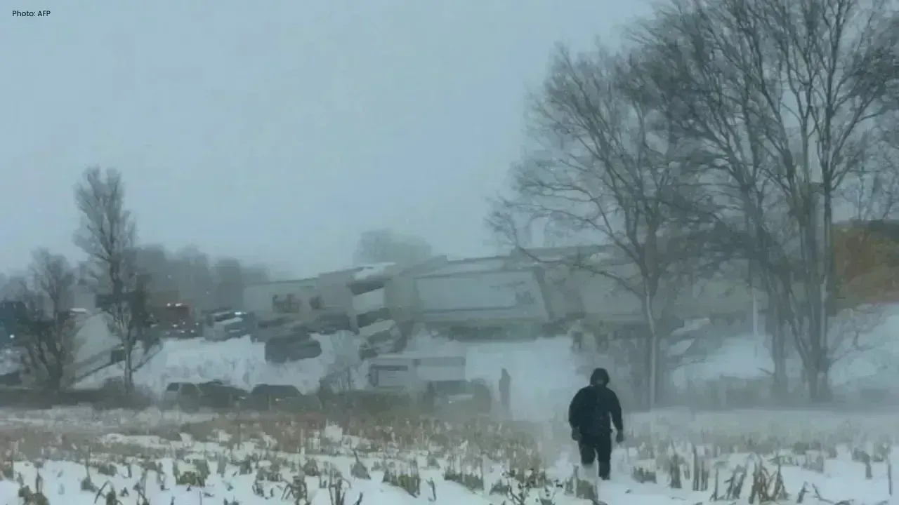 Massive Snowstorm Triggers 100-Vehicle Crash on Michigan Highway
