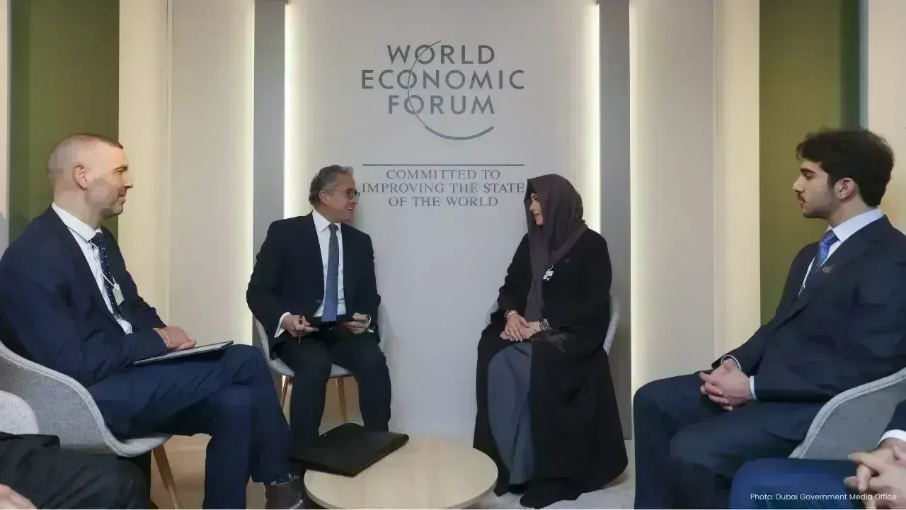 Sheikha Latifa Engages with UNESCO Leader at WEF Davos