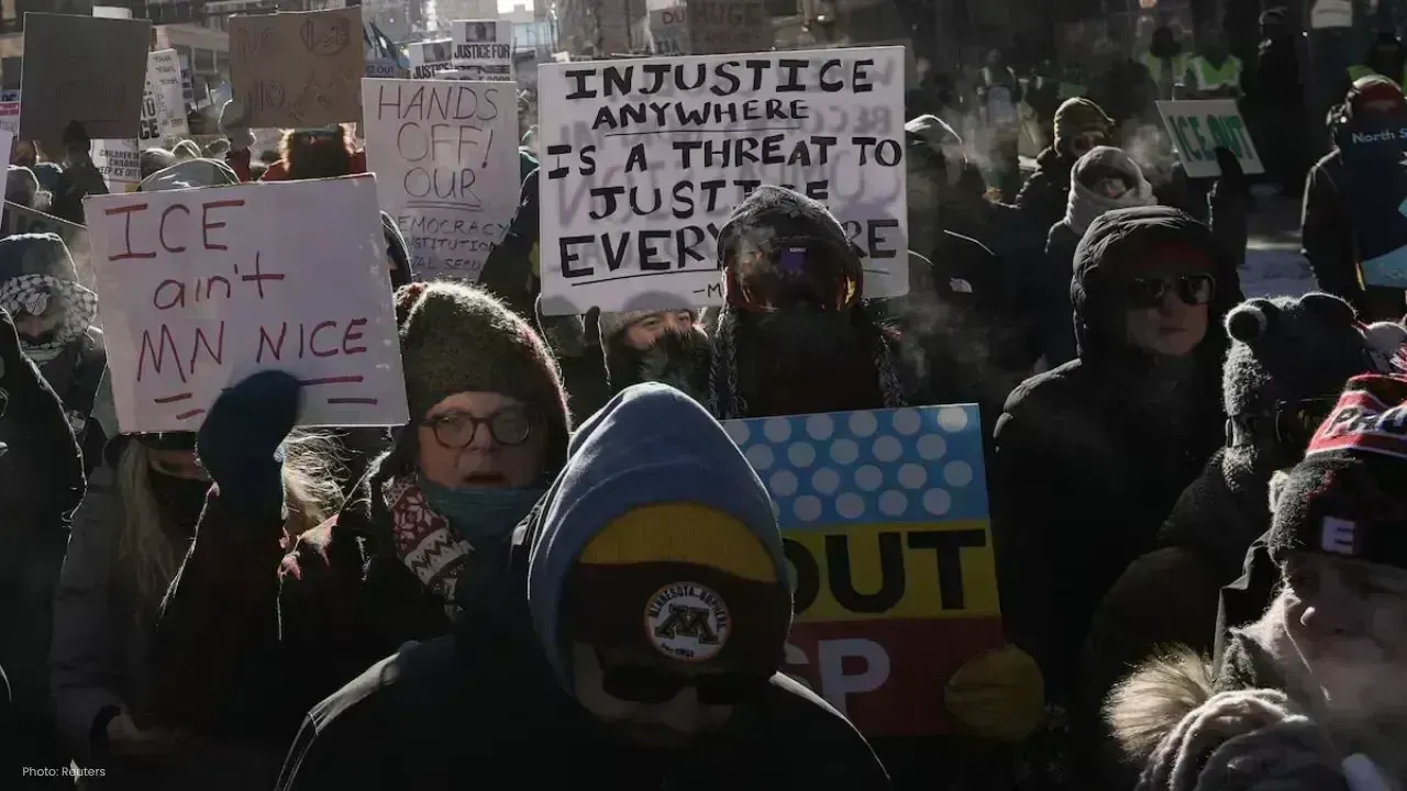 Thousands March in Freezing Minneapolis to Protest ICE Crackdown