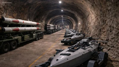 Iran Unveils Kamikaze Drone Fleet Base