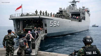 Indonesian Navy Deploys Ship for Eid Travel