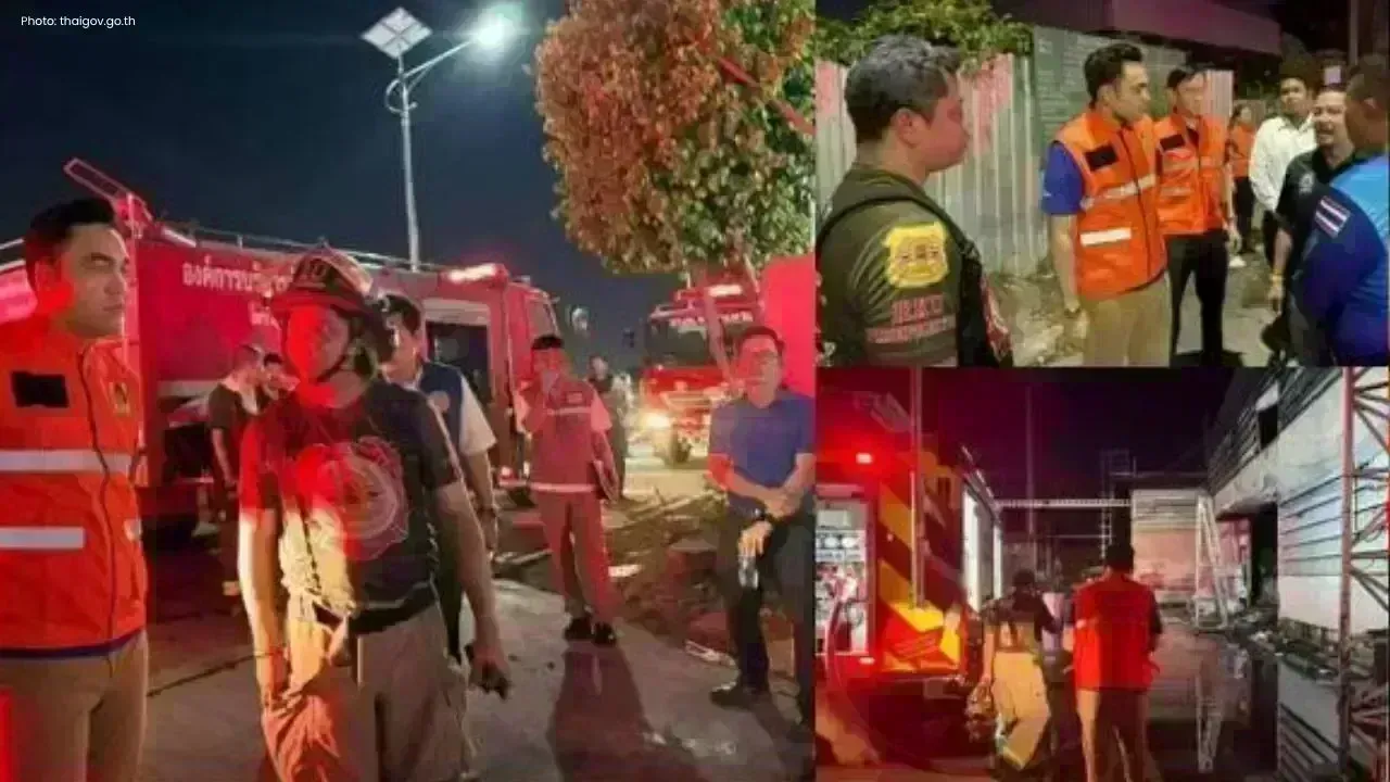 Deputy Minister Visits Bangna Factory Fire Site