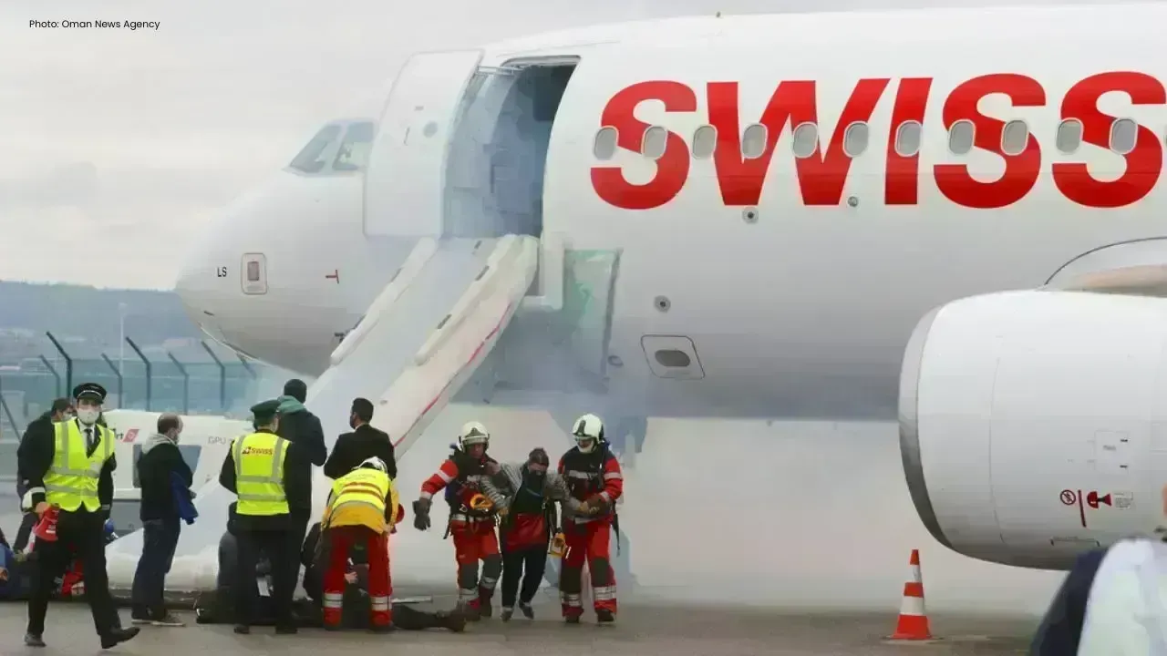 Swiss Flight Engine Fire Forces Abort in Delhi
