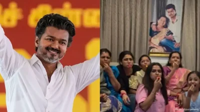 Celebration at Thalapathy Vijay's Chennai Home: Trisha Sparks Fan Excitement