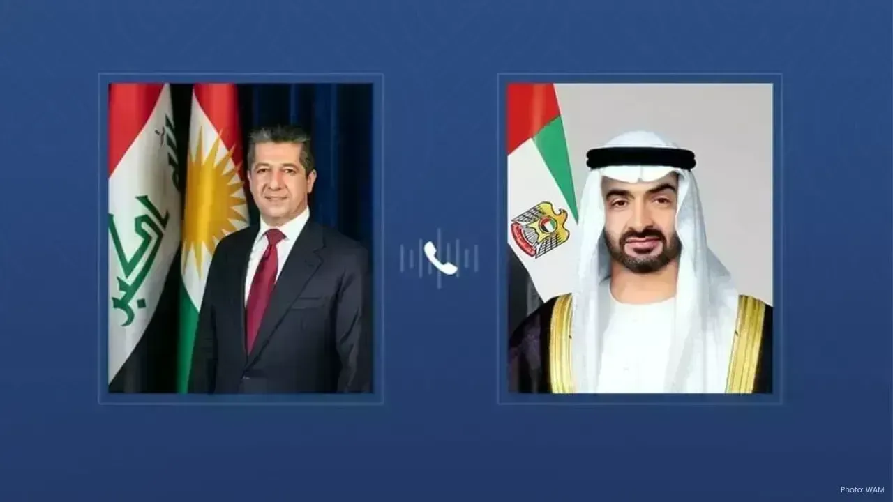 UAE Leader Engages with Kurdistan’s PM Over Iranian Aggression