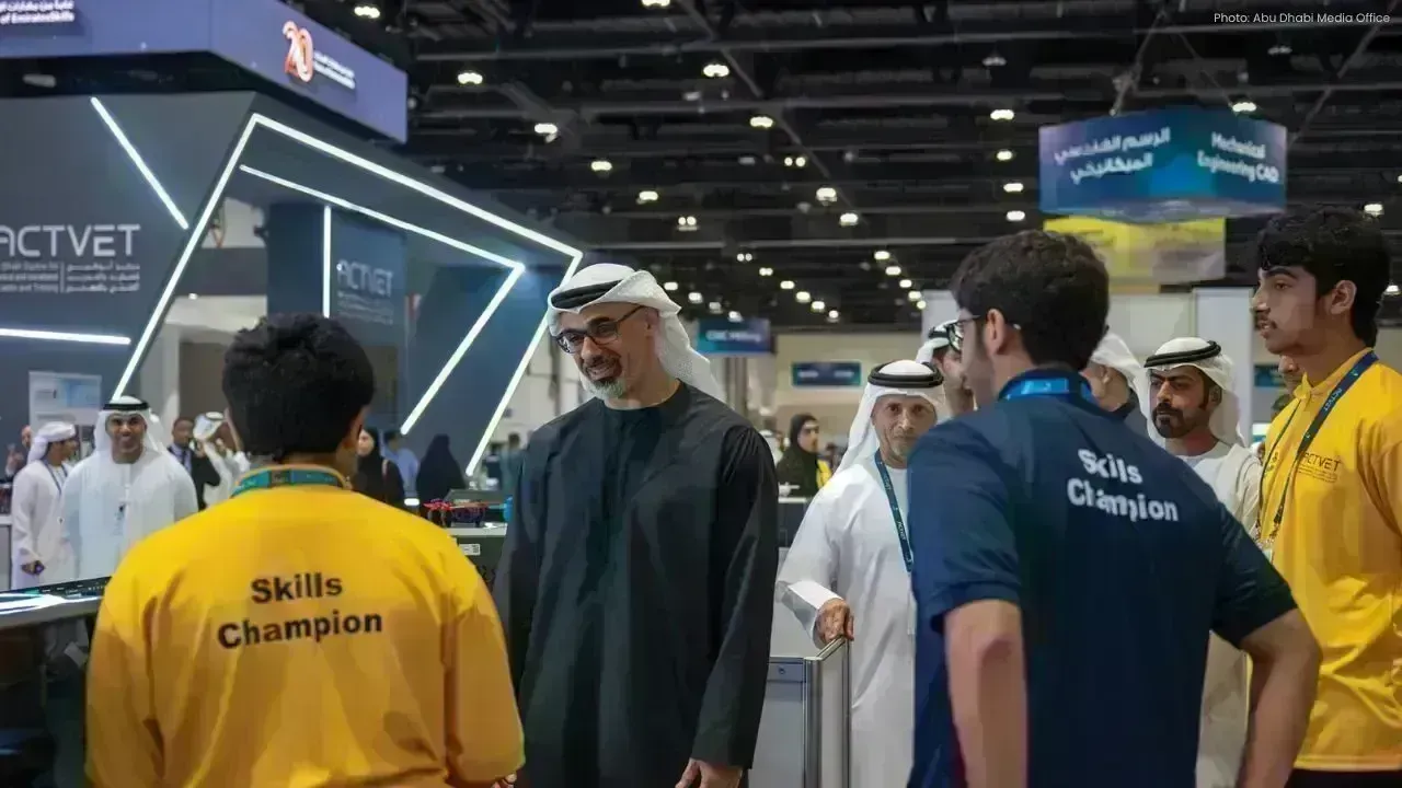 Sheikh Khaled Embraces Youth Talent at 17th EmiratesSkills Competition in Abu Dhabi