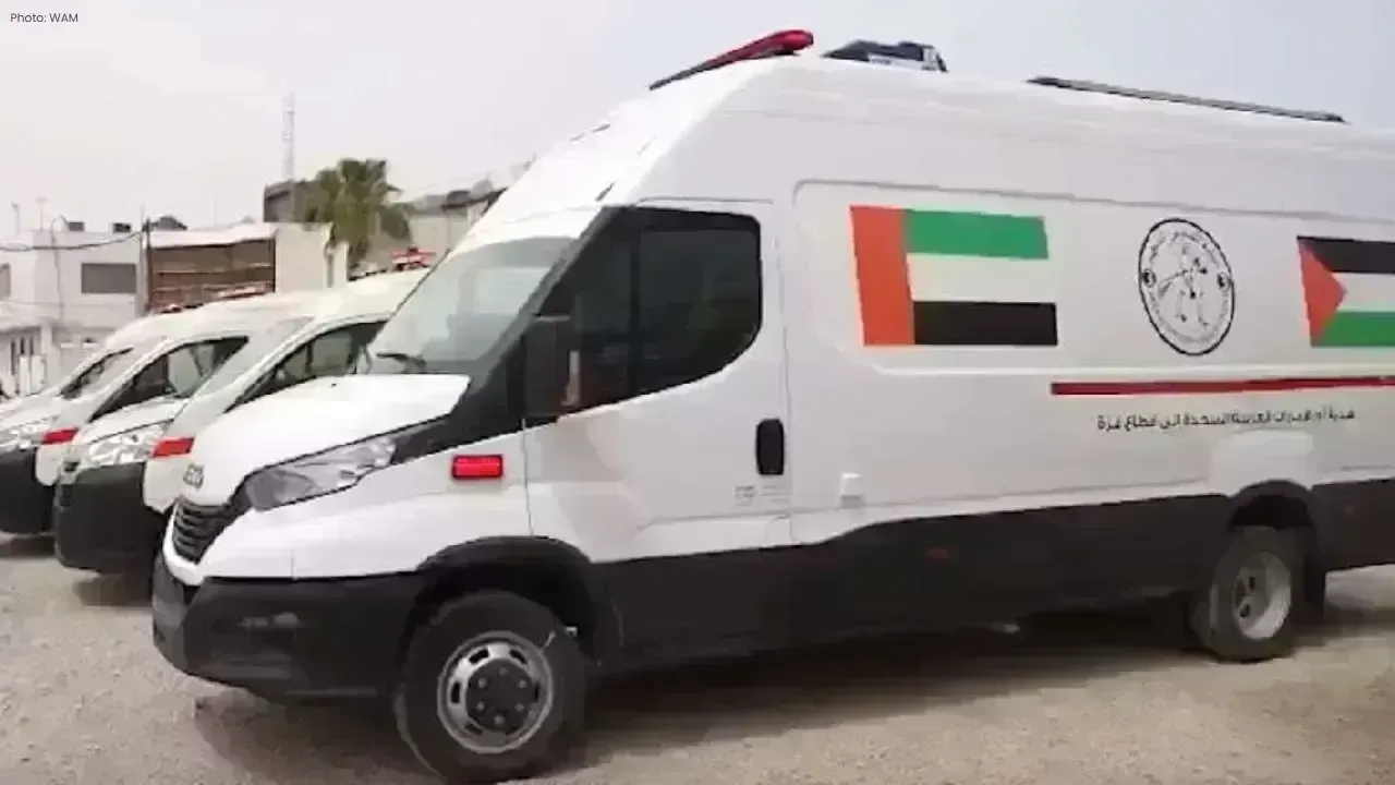 UAE Contributes 40 Tonnes of Medical Supplies and Ambulances to Gaza