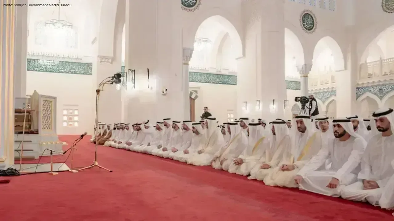 Eid Al Adha Prayer Led by Sharjah Ruler at Local Mosque