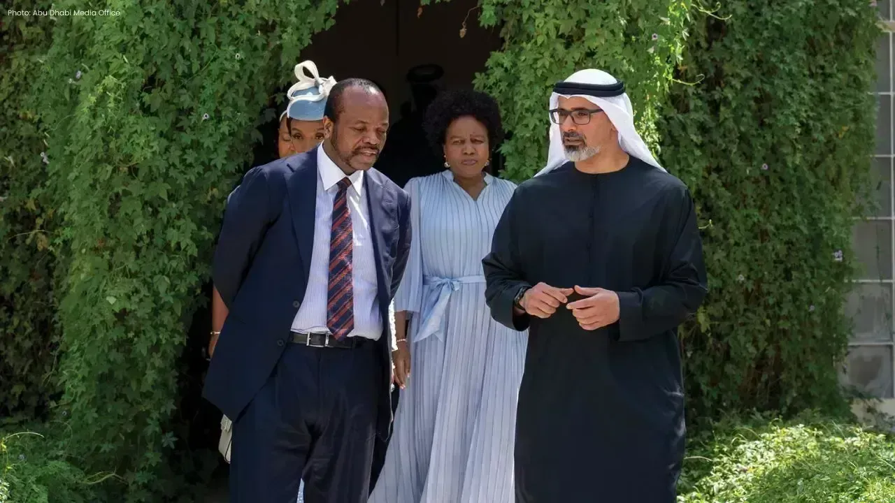Sheikh Khaled Hosts King Mswati III for Bilateral Talks in Abu Dhabi