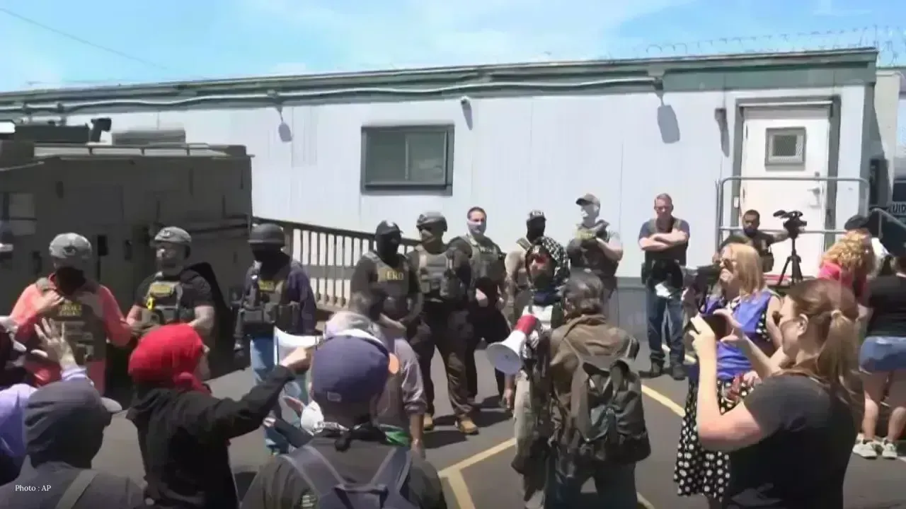 Tear Gas Deployed Amid Protests at Newark ICE Facility