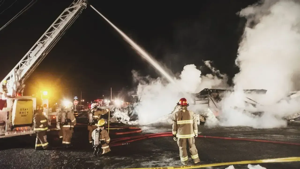 Fire Erupts At Gimpo Logistics Warehouse In South Korea