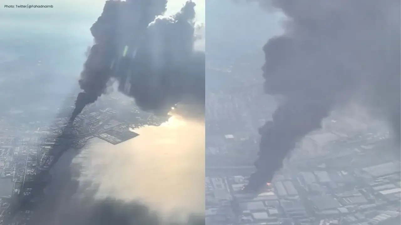 Massive Fire Engulfs Rubber Warehouse in Qingdao, China