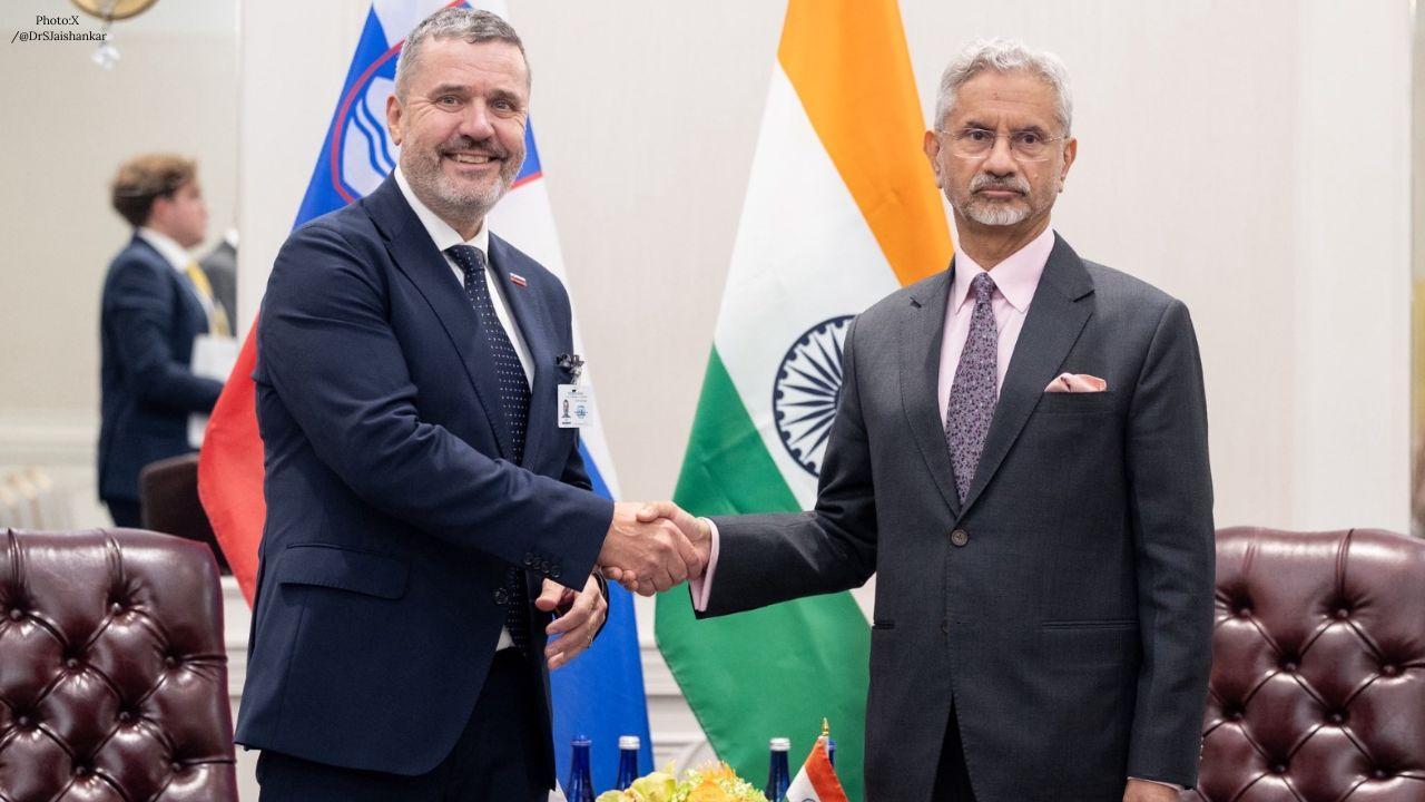 Jaishankar Meets Slovenia FM Tone Kajzer on India-EU FTA